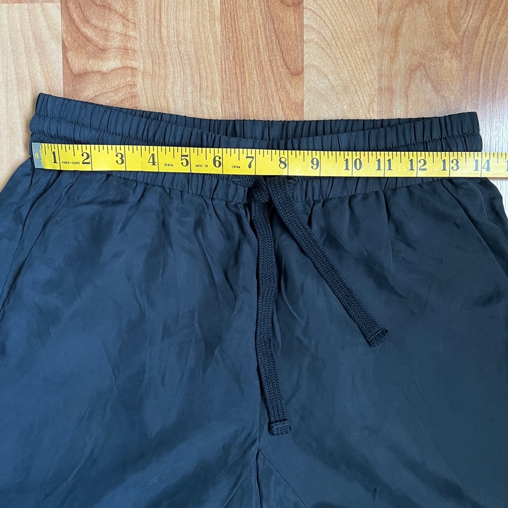 NWT J. Crew Black Cupro Elastic Waist Drawstring Joggers sz 2 - Picture 6 of 10